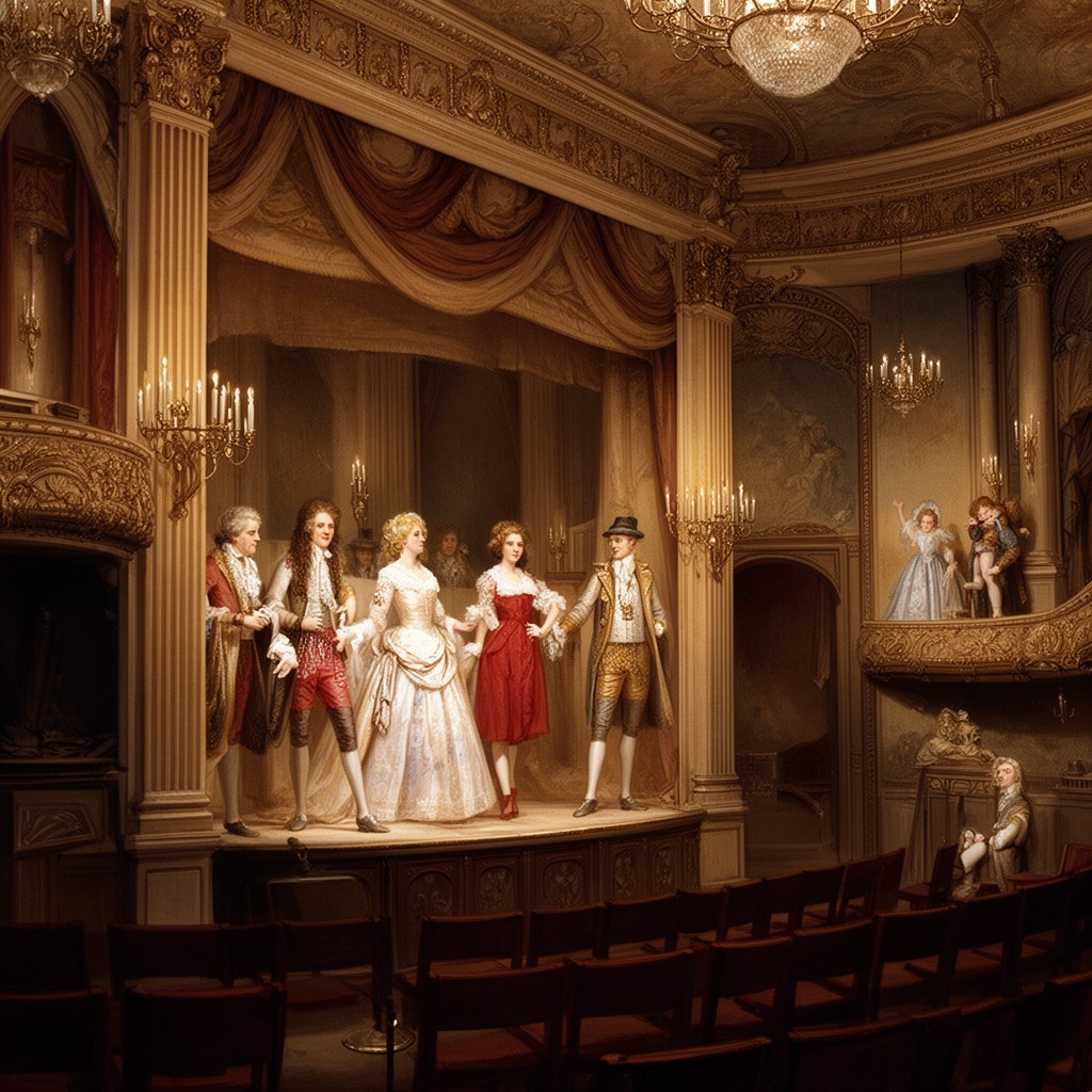 AI-generated illustration of Restoration theatre