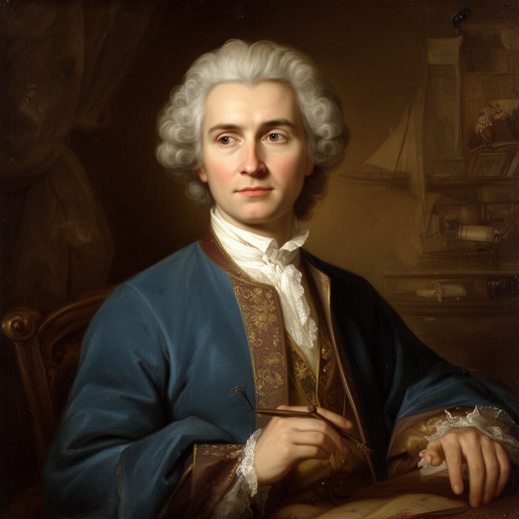 AI-generated illustration of Marquis de Sade