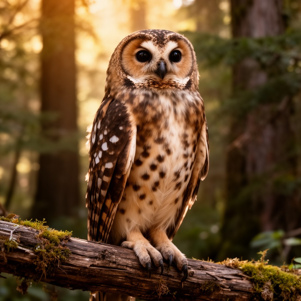 AI-generated illustration of California spotted owl