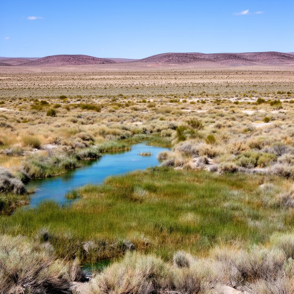 AI-generated illustration of Ash Meadows area
