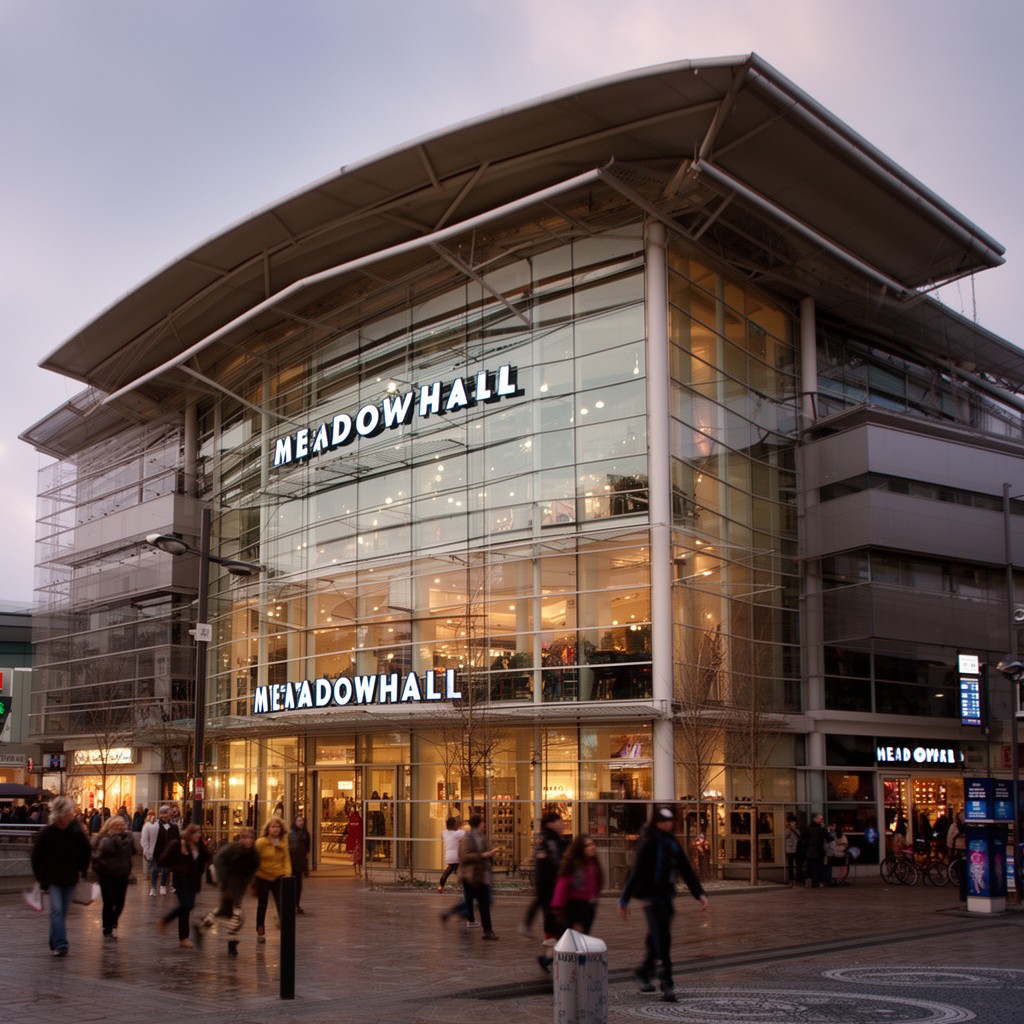 AI-generated illustration of Meadowhall Shopping Centre