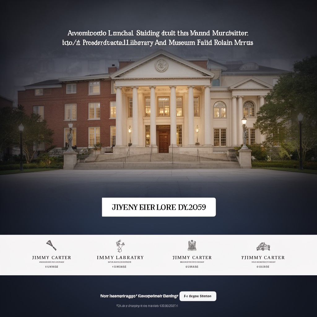 AI-generated illustration of Jimmy Carter Library and Museum