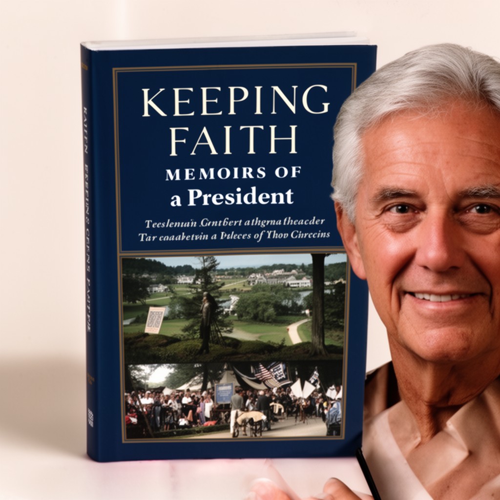 AI-generated illustration of “Keeping Faith: Memoirs of a President”