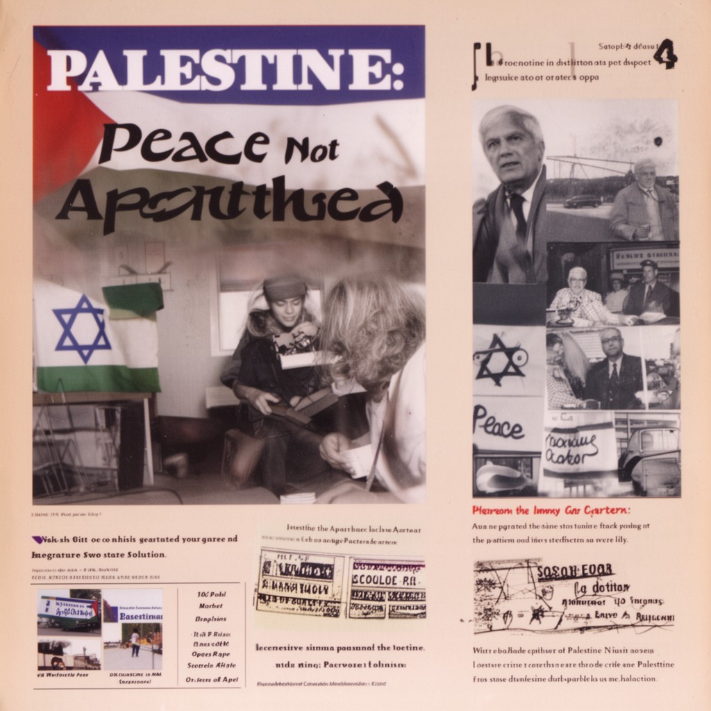 AI-generated illustration of “Palestine: Peace Not Apartheid”