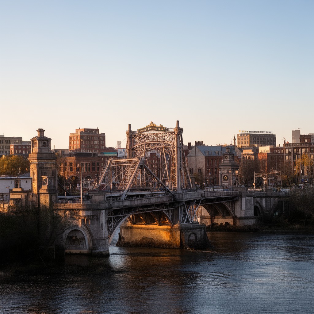 AI-generated illustration of University Avenue Bridge