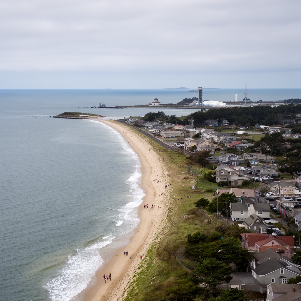 AI-generated illustration of Plum Island