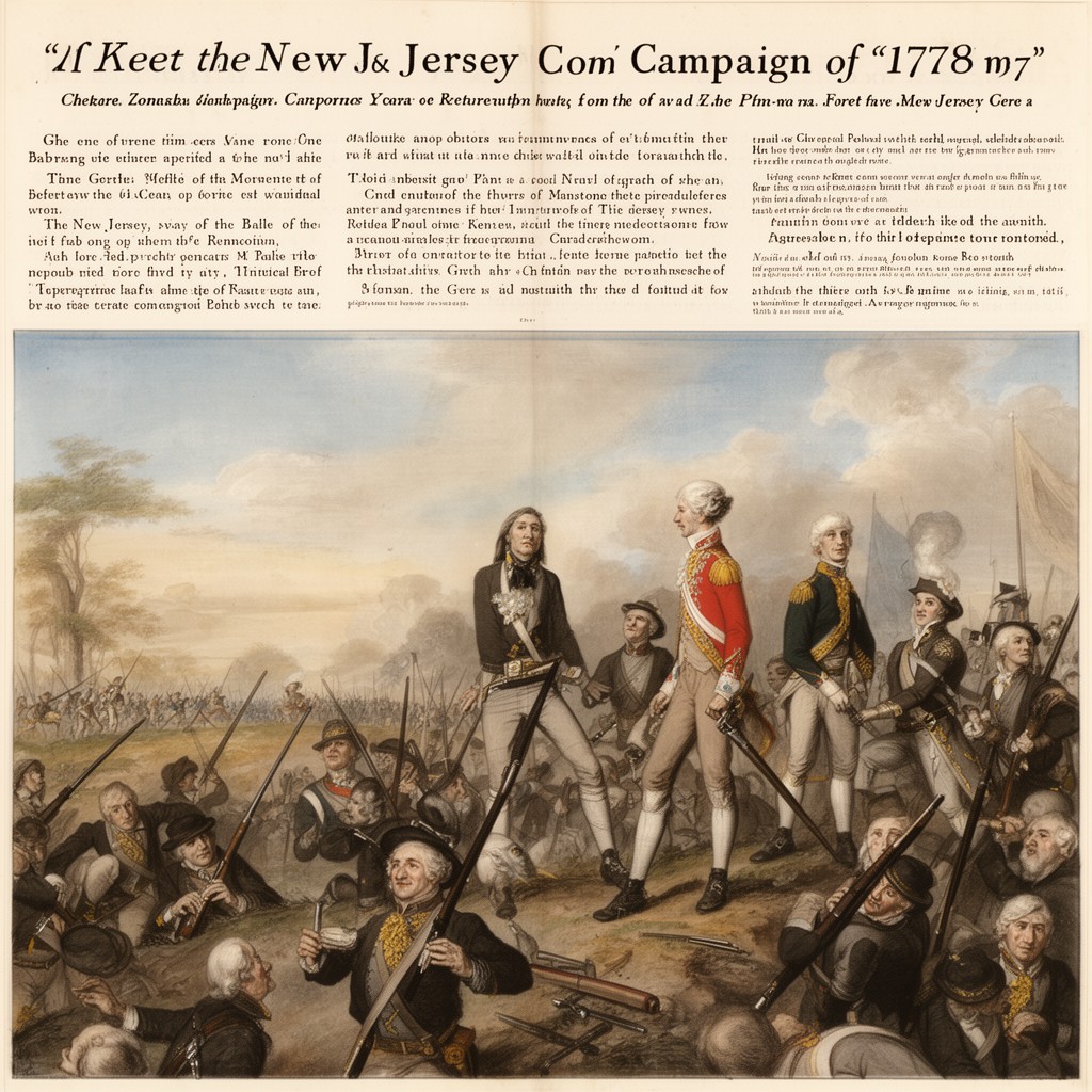 AI-generated illustration of New Jersey campaign of 1778