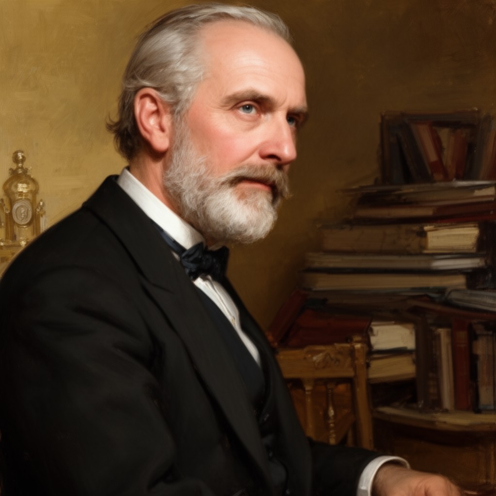 AI-generated illustration of George Lane-Fox
