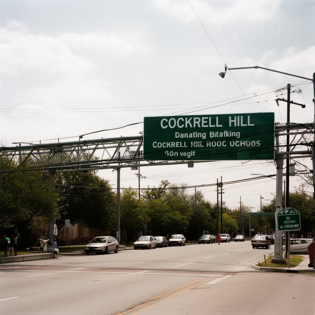 AI-generated illustration of Cockrell Hill Road