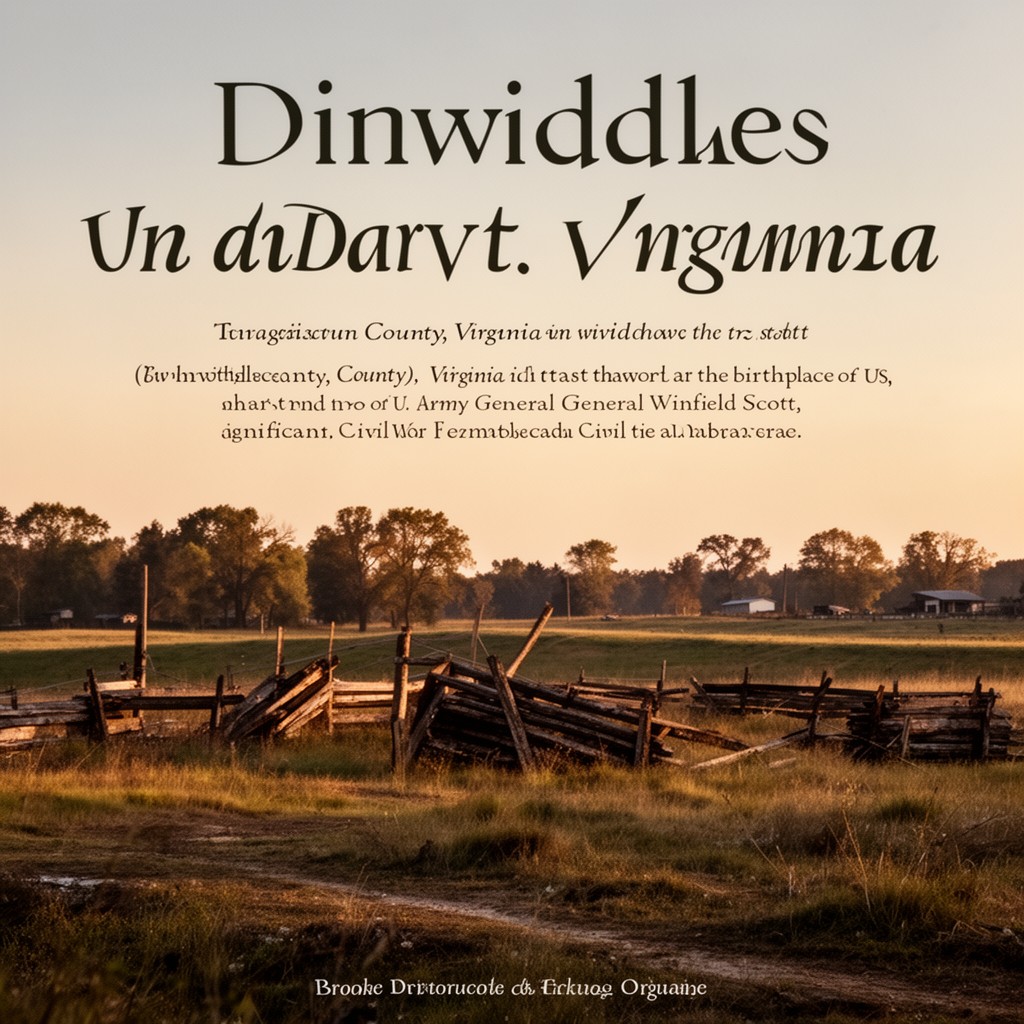 AI-generated illustration of Dinwiddie County, Virginia