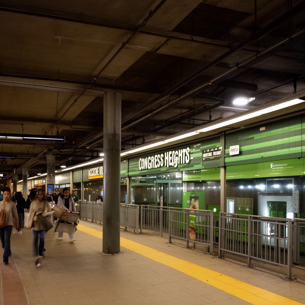 AI-generated illustration of Congress Heights station