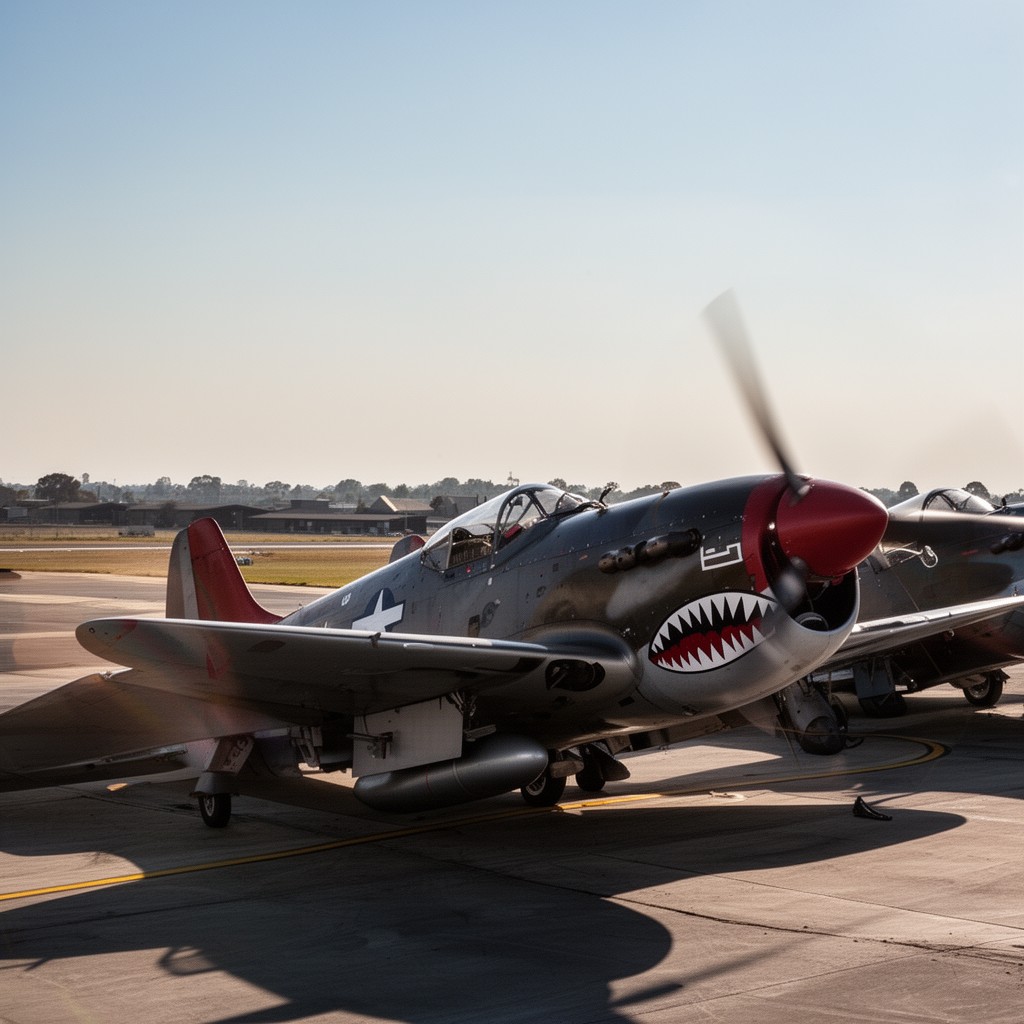 AI-generated illustration of Curtiss P-40 Warhawk