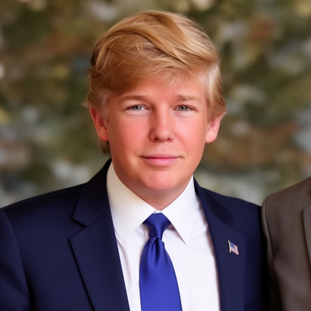 AI-generated illustration of Barron Trump