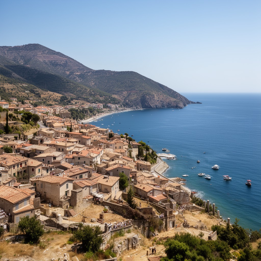 AI-generated illustration of Populonia