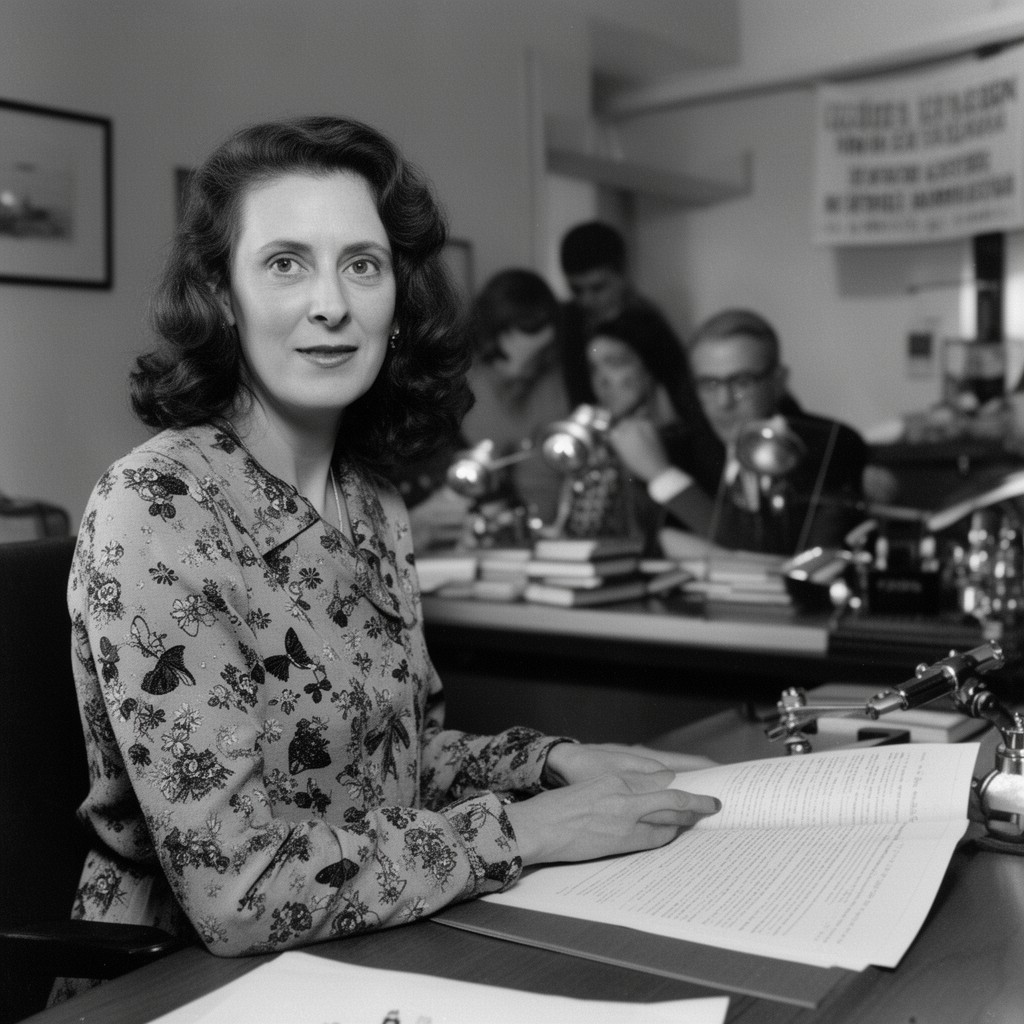 AI-generated illustration of Kitty Oppenheimer