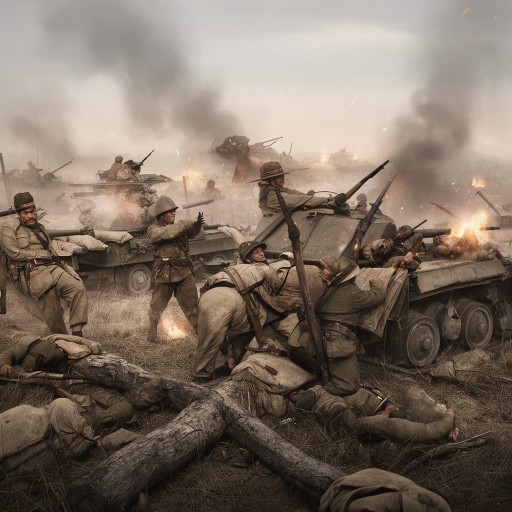 AI-generated illustration of Battle of Khalkhin Gol