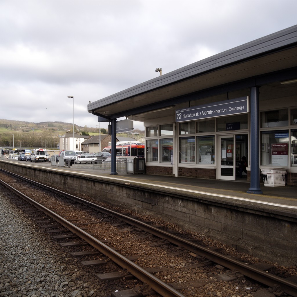 AI-generated illustration of Hamilton West railway station