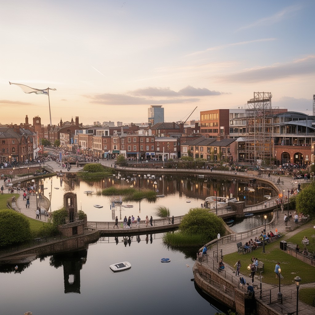 AI-generated illustration of Brayford Pool