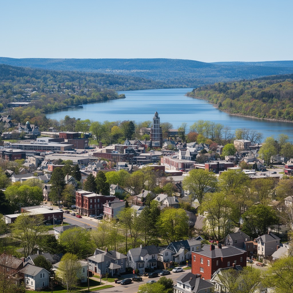 AI-generated illustration of South Glens Falls