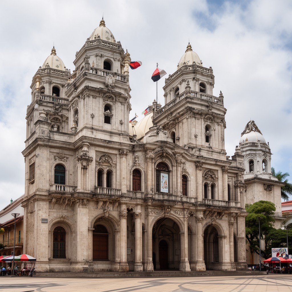 AI-generated illustration of Metropolitan Cathedral of Panama City