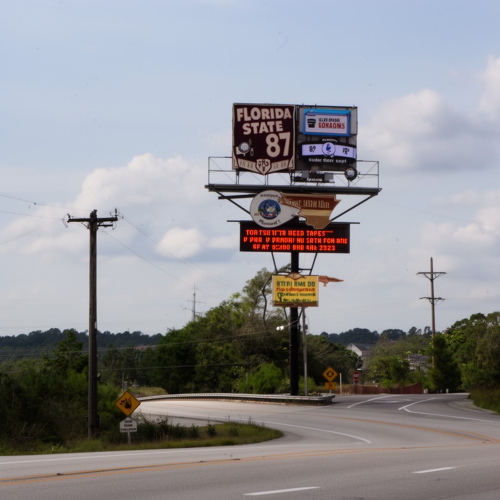 AI-generated illustration of Florida State Road 87