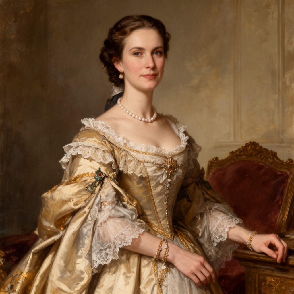 AI-generated illustration of Countess Anna Maria Komorowska
