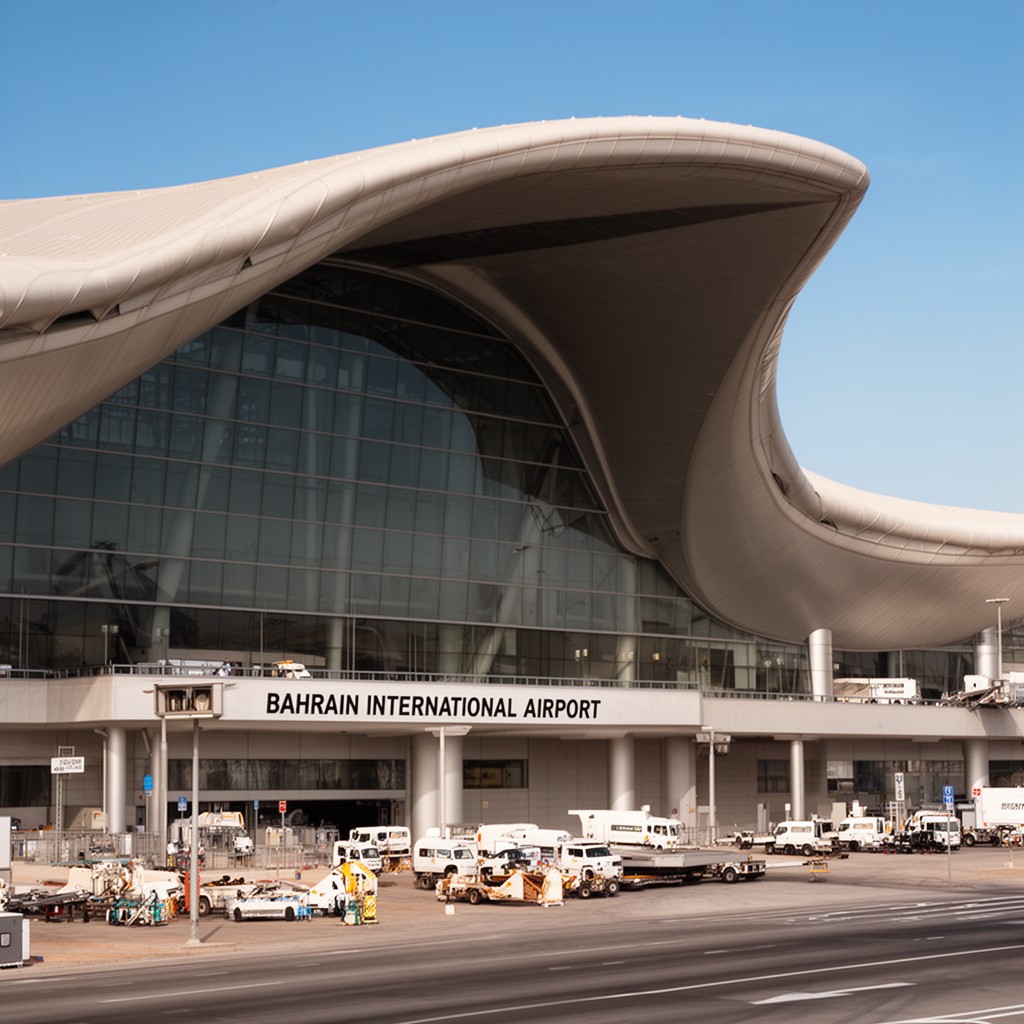 AI-generated illustration of Bahrain International Airport