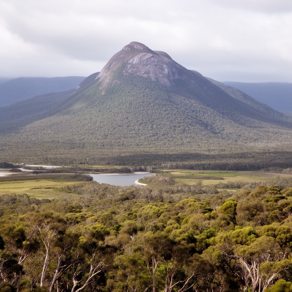 AI-generated illustration of Mount Bowarrady