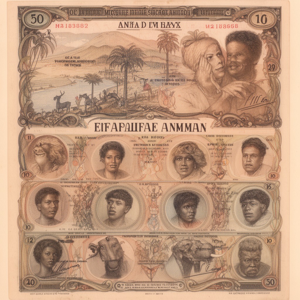 AI-generated illustration of French West African franc