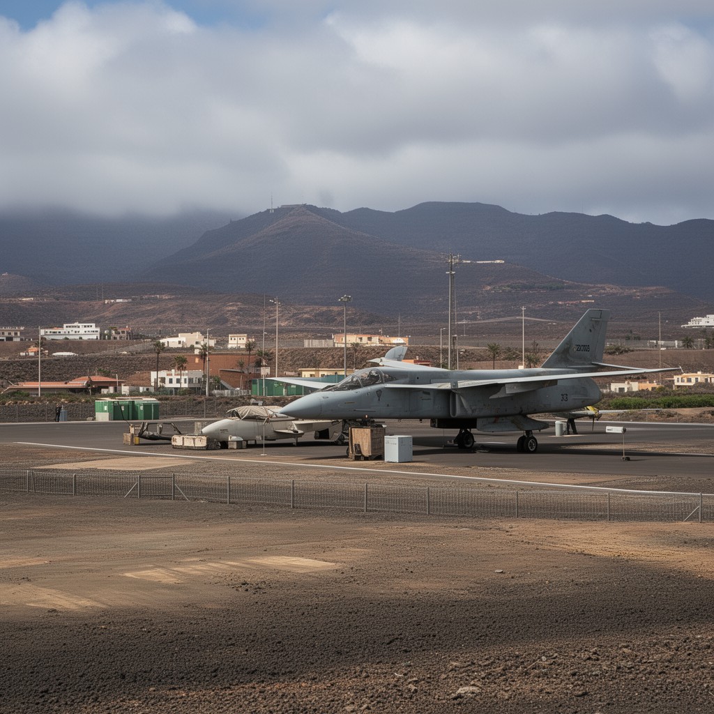 AI-generated illustration of Gando Air Base