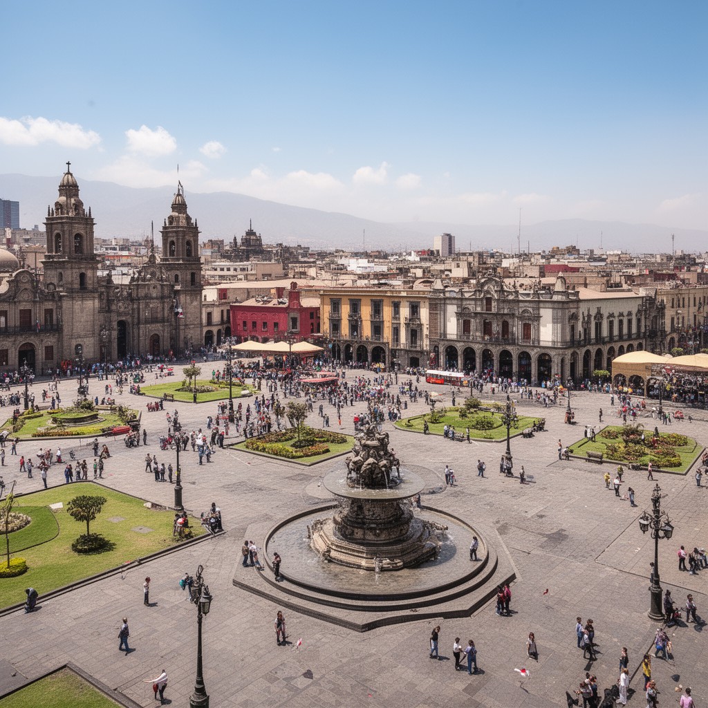 AI-generated illustration of Plaza de Armas de Lima