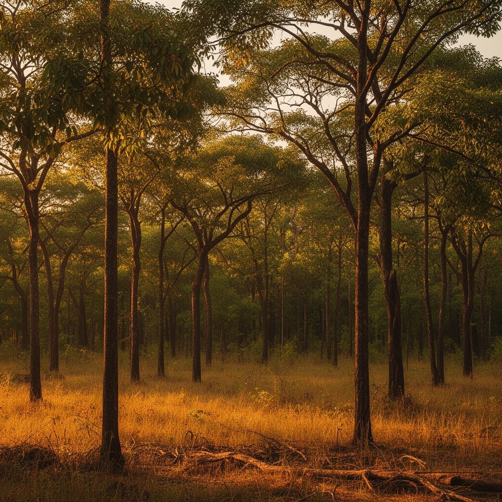 AI-generated illustration of Miombo woodlands