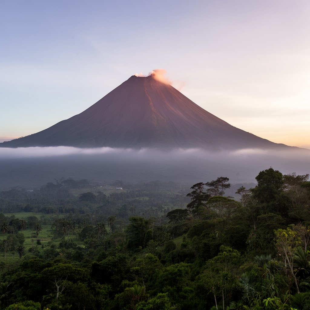 AI-generated illustration of Mayon Volcano