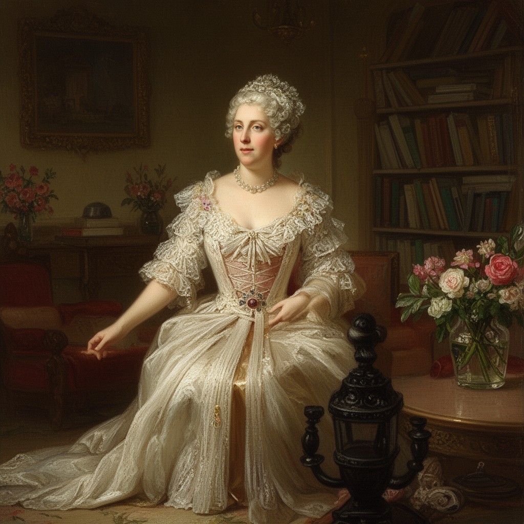 AI-generated illustration of Alexandrine de Bleschamp
