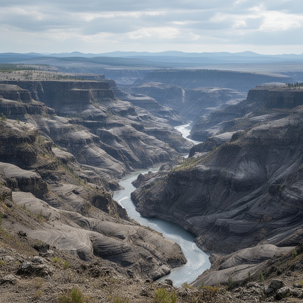 AI-generated illustration of Channeled Scablands