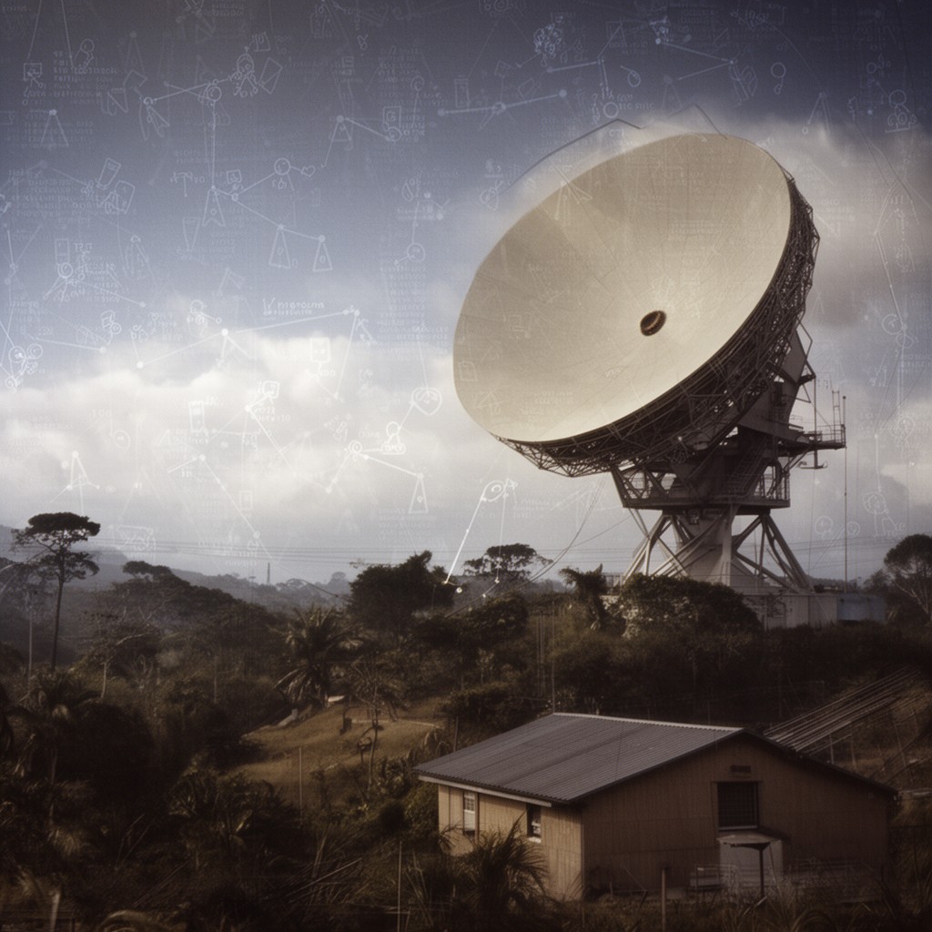 AI-generated illustration of Arecibo message