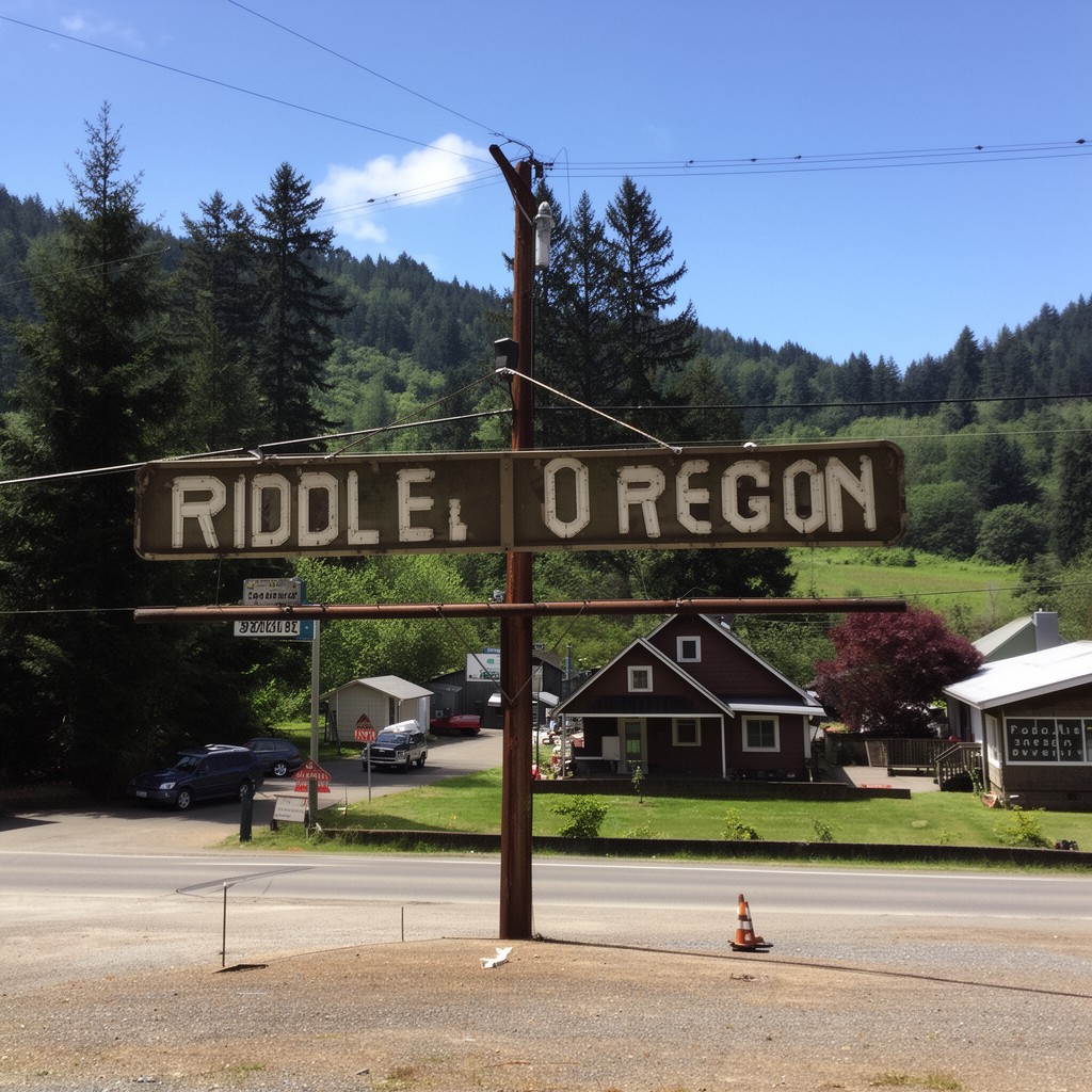 AI-generated illustration of Riddle, Oregon