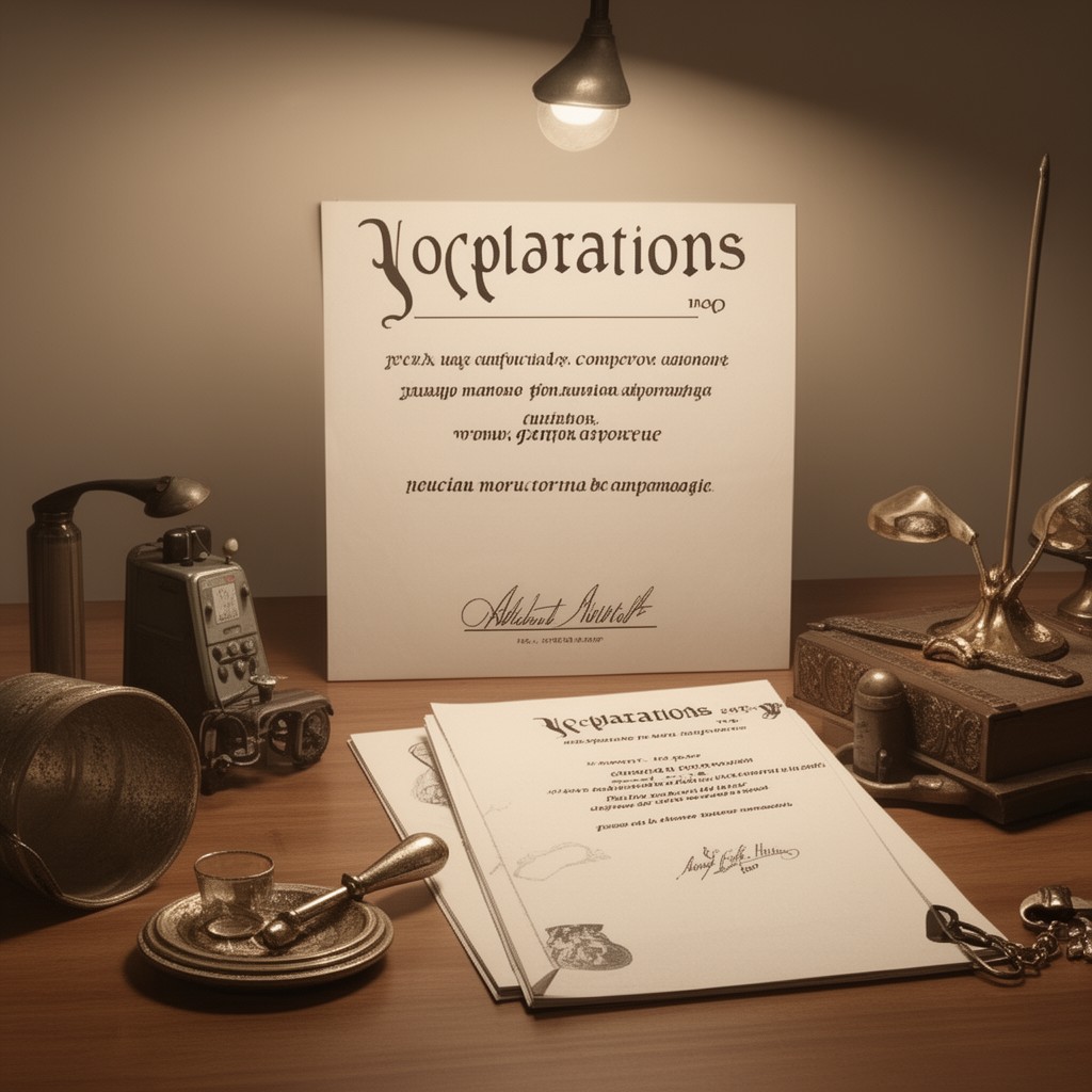AI-generated illustration of Declarations (law)