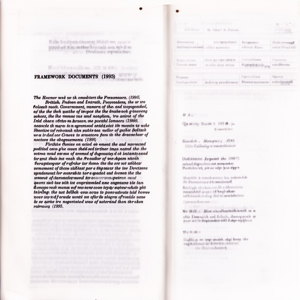 AI-generated illustration of Framework Documents (1995)