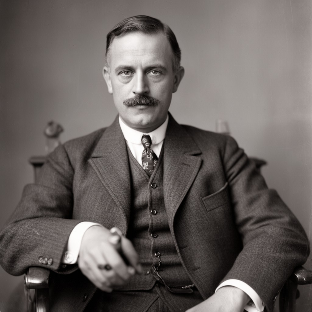 AI-generated illustration of Hjalmar Branting