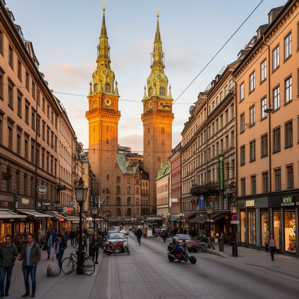 AI-generated illustration of Kungsgatan