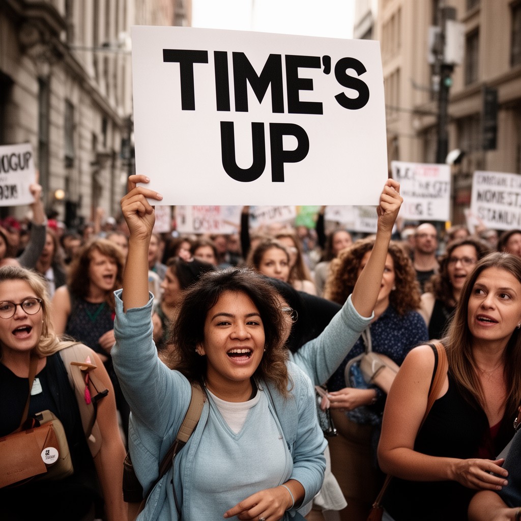 AI-generated illustration of Time’s Up movement