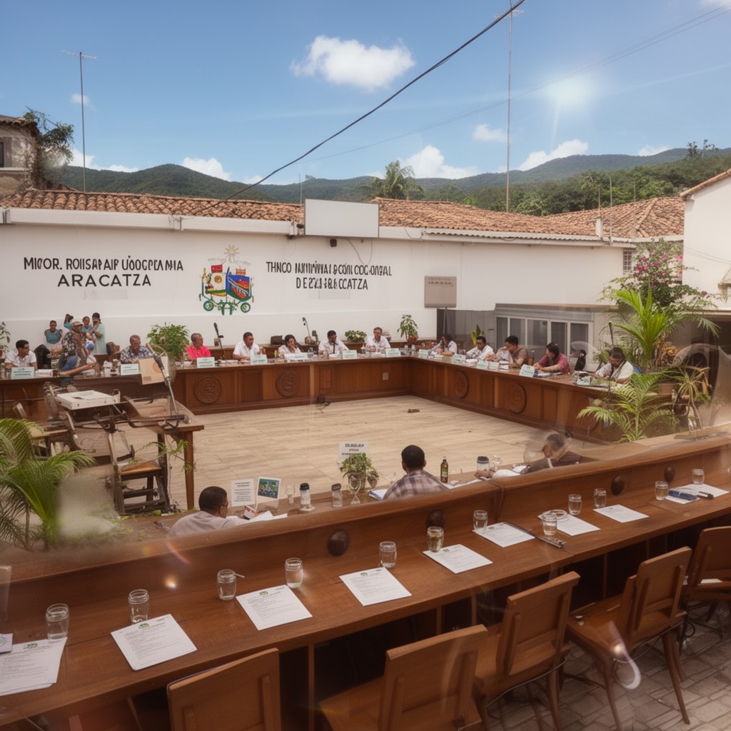 AI-generated illustration of municipal council of Aracataca