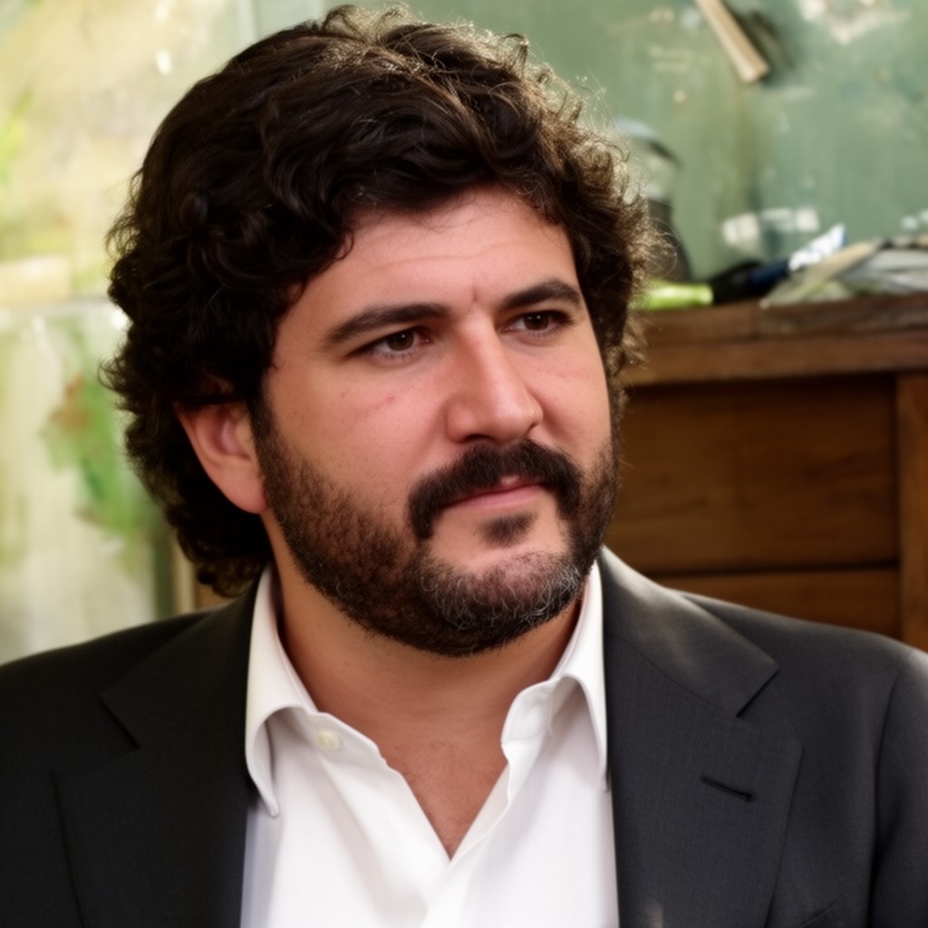 AI-generated illustration of Pablo Escobar