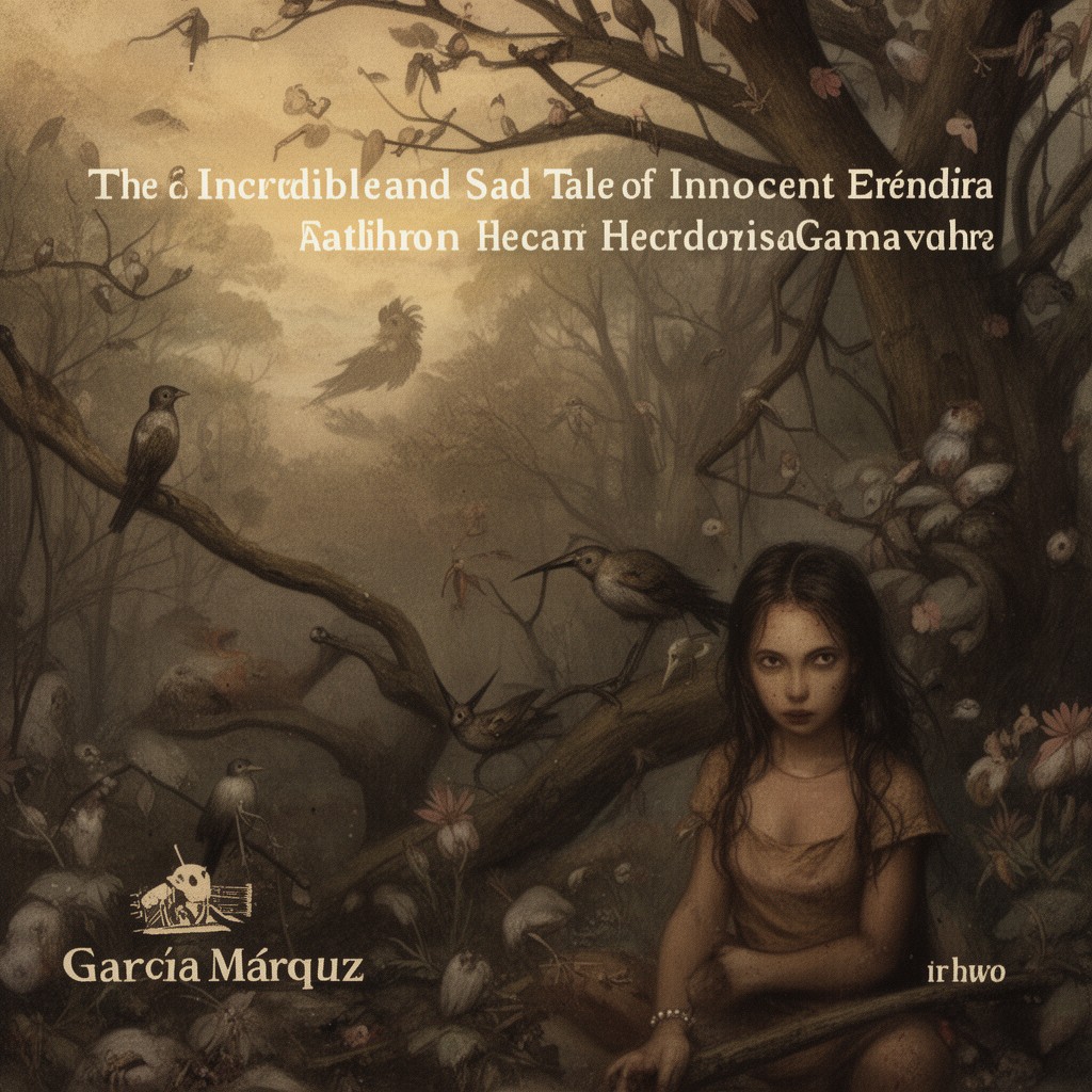 AI-generated illustration of The Incredible and Sad Tale of Innocent Eréndira and Her Heartless Grandmother