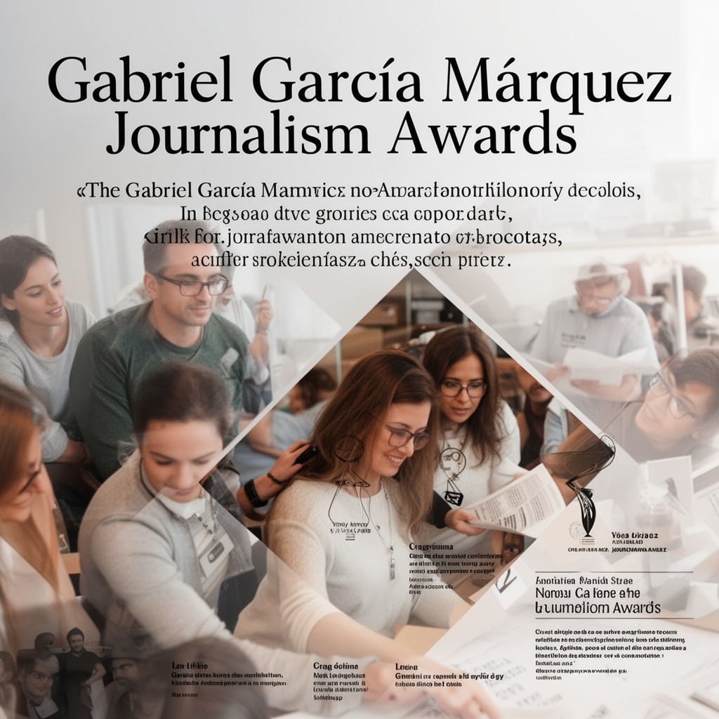AI-generated illustration of Gabriel García Márquez Journalism Award (various categories, multiple years)
