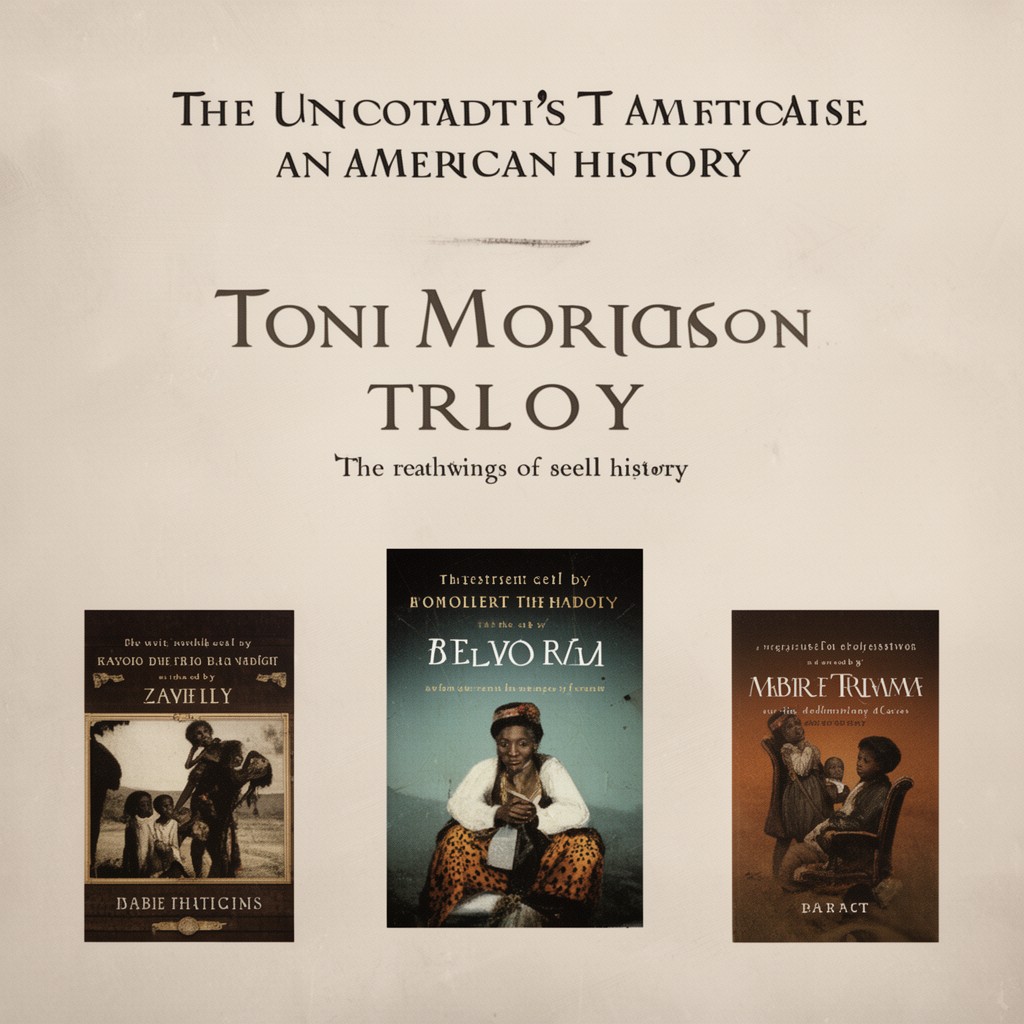 AI-generated illustration of Toni Morrison trilogy on American history