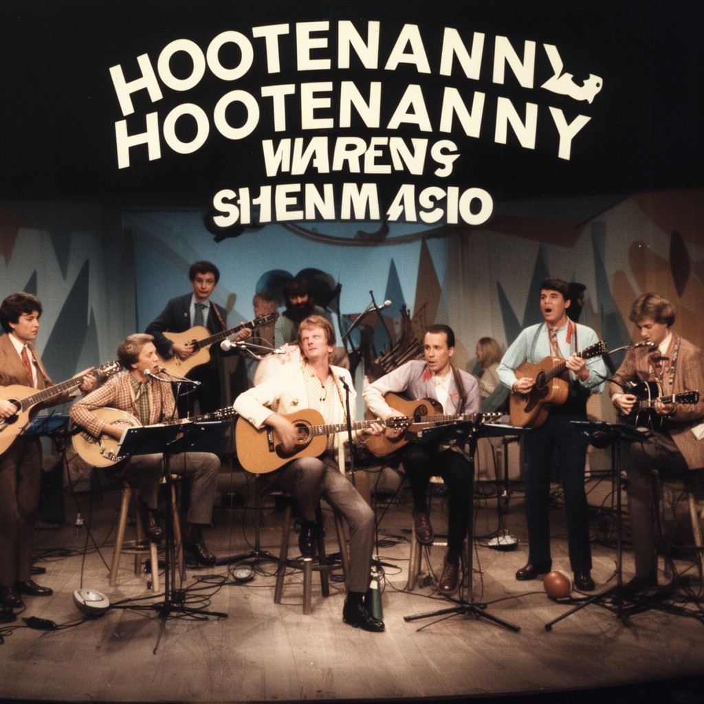 AI-generated illustration of Hootenanny television show