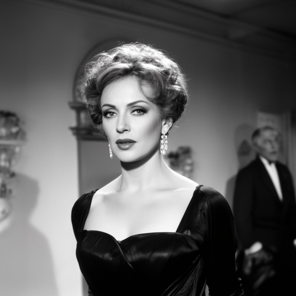 AI-generated illustration of Marlene Dietrich