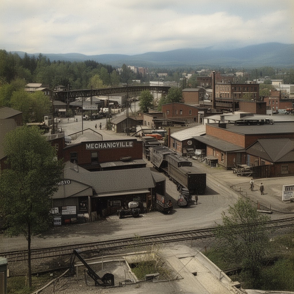 AI-generated illustration of Mechanicville, New York